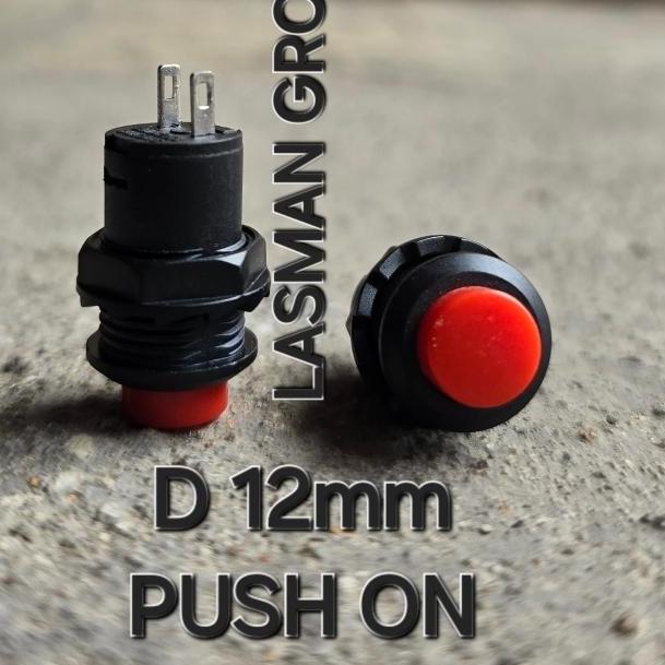 HIMAX ( SAKLAR PUSH ON ) SWITH TOMBOL ON OFF SWITCH KLAKSON BELL TEKAN BULAT BESI PLASTIK MOMENTARIL
