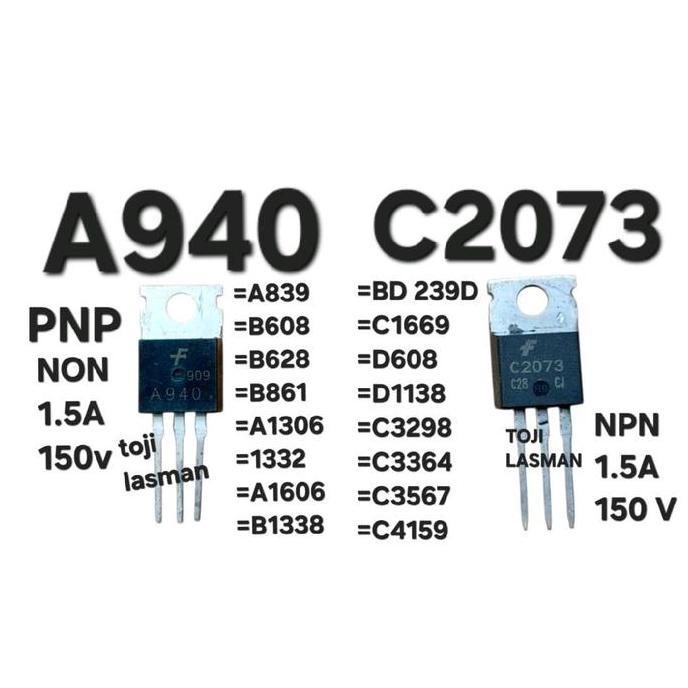 HIMAX TRANSISTOR A940 C2073 2SA940 2SC2073 2SA A 2SC C 940 2073 1.5A 150V