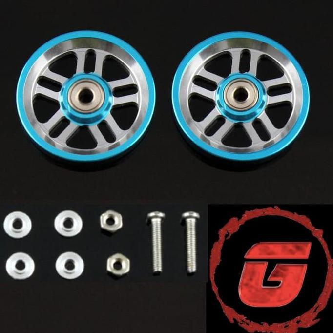 REP TAMIYA 95315 HG ROLLER ALUMINIUM 19MM 5 SPOKE - SKY BLUE
