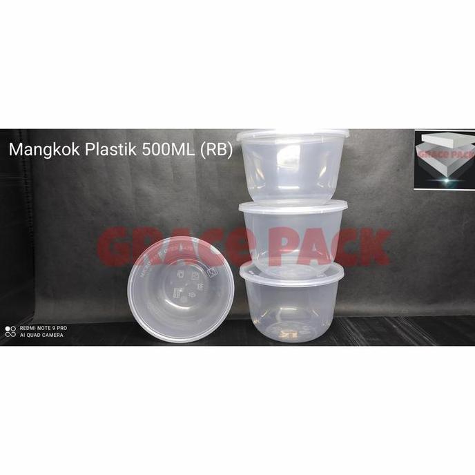 Mangkok plastik 500ml RB (25 pcs )/Thinwall Bowl 500 ml (RB) food grade