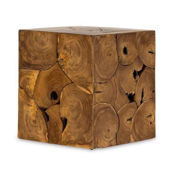 Stool Box Akar Jati Kotak Meja Slice Box Minimalis