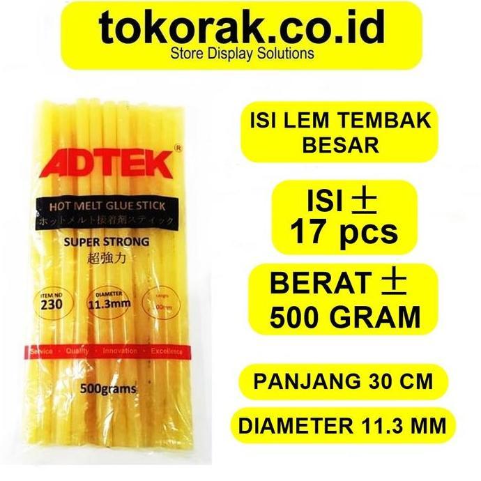 ISI LEM TEMBAK ADTEK BESAR KUNING - REFILL GLUE GUN STICK - LEM BAKAR