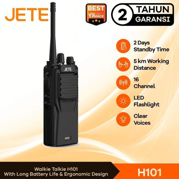 JETE HT H101 Handy Talky 16 Channel Jarak 5km - Garansi 2 Tahun