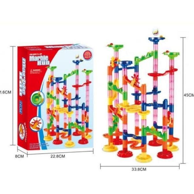 marble run 105pcs mainan marble run marble race toys kelereng gundu LJD