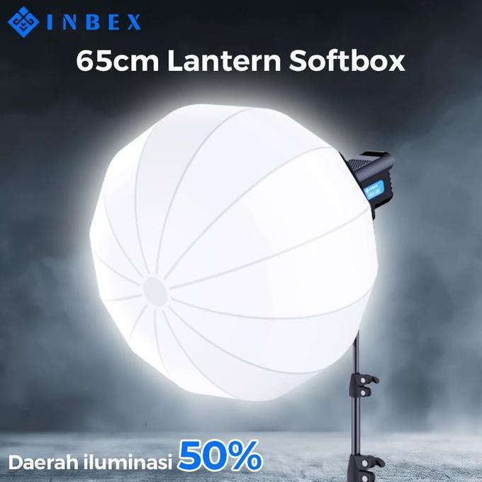 INBEX Collapsible Lantern Softbox Paket Studio Lightstand Live Lampu
