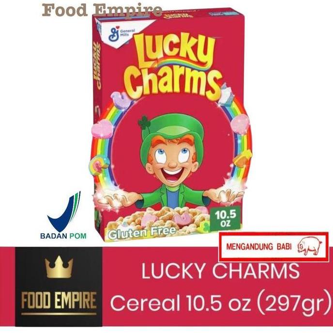 LUCKY CHARMS Cereal With Marshmallow 10.5 oz ( 297 gr ) NON-HALAL