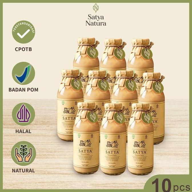 SATYA Natural Juice (PAKET 10 BOTOL) Jus Bawang Putih Tunggal BPOM TR