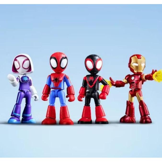 Blokees Marvel Spidey Amazing Level 03 02 01 Precool Mainan Action Figures Spiderman Peter Parker Ir