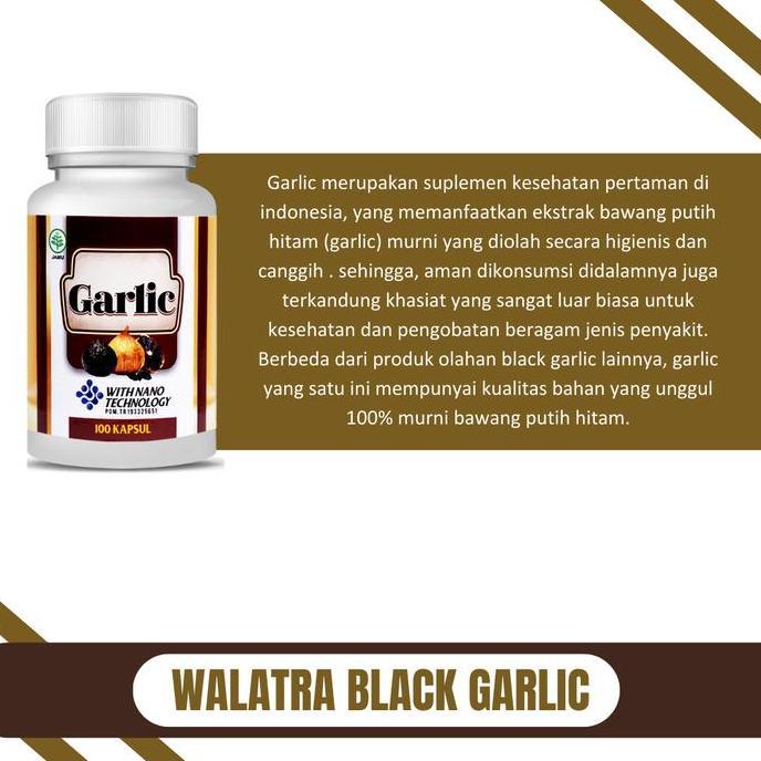 KAPSUL BAWANG PUTIH HITAM TUNGGAL-BAWANG HITAM LANANG-BLACK GARLIC