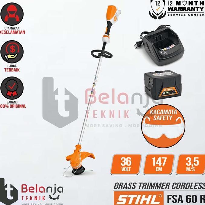 NEW Stihl Mesin Potong Rumput Baterai FSA 60 R Set Grass Trimmer Cordless Brushcutter Elektrik FSA60