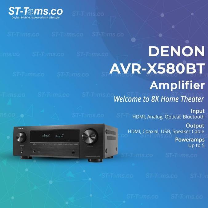 spajimanliee - denon avr-x580bt avr x580 bt amplifier 8k home theatre dolby with hdmi