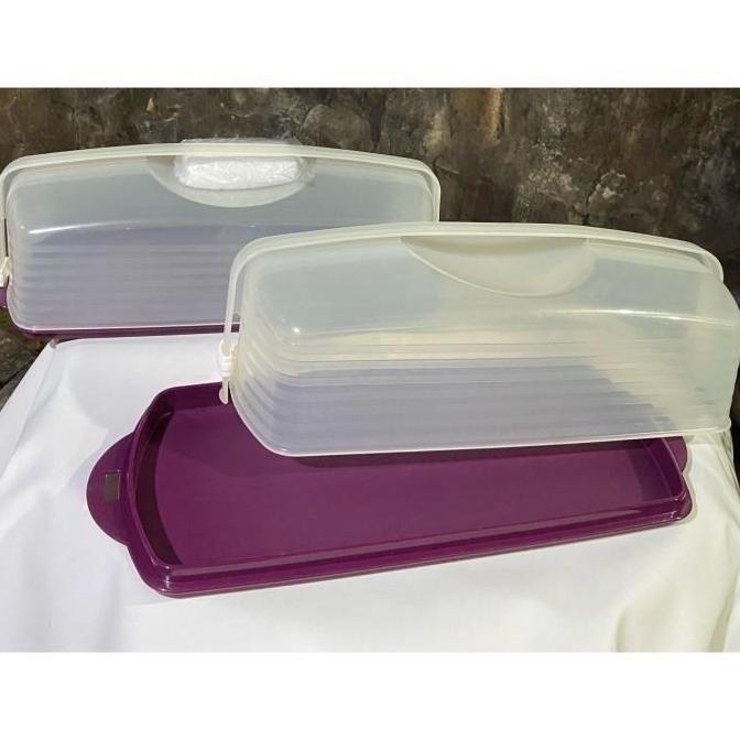 [RY] Tempat Kue/ Cake Tupperware Rectangular Cake Taker