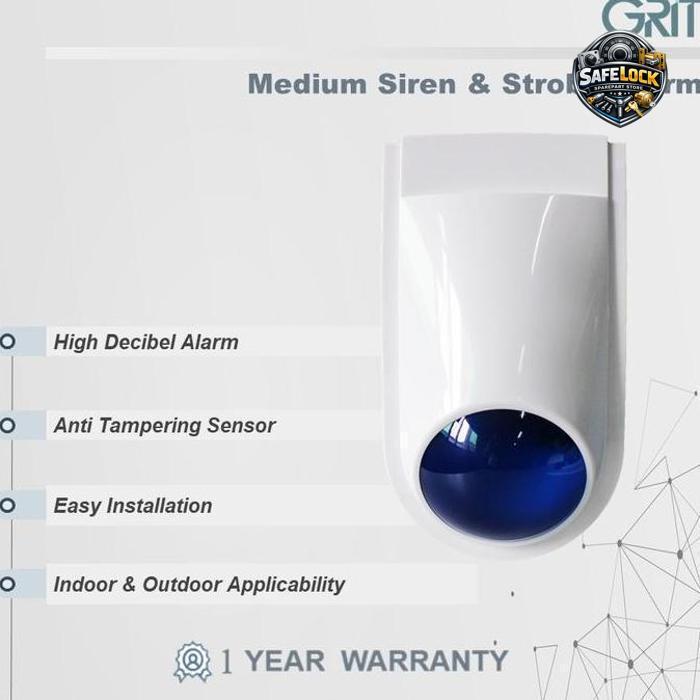 Medium siren strobe alarm sirene buzzer horn sirine speaker 12v