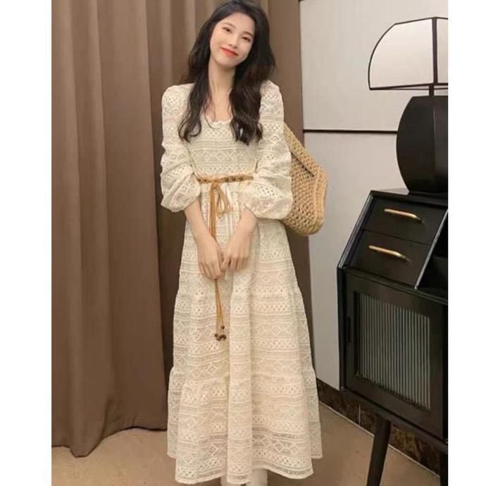 Dress Zora Lace Tiered  TM 51301 original Three M gaun wanita muslim import panjang oversize murah t