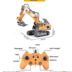 Play- [Tatajoy]2.4Ghz Rc Excavator Paduan Mainan Rc Rc Truk Truk 11 Saluran Excavator