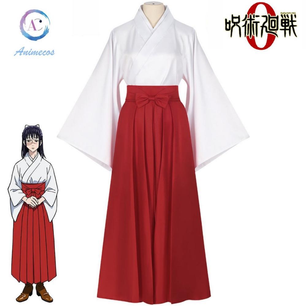 Anime Jujutsu Kaisen Iroi Utahime Kostum Cosplay Utahime Iroi Kimono Seragam Wig Halloween Setelan D