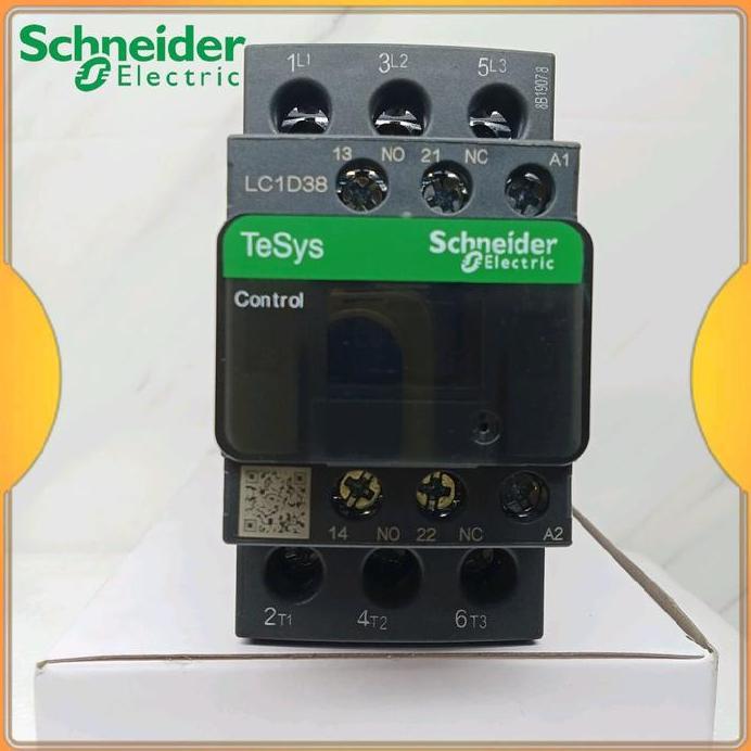Kontaktor Schneider Lc1D38Q7 380V / Lc1D38M7 220V / Lc1D38F7 110V / Lc1D38E7 48V / Lc1D38D7 42V / Lc