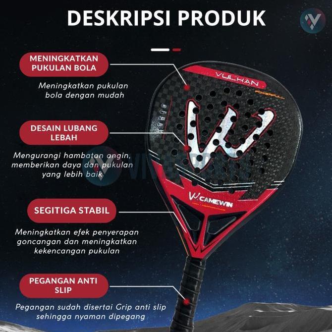 Vivasports Camewin 5025 Hh Quality Raket Padel Pl Raet Camewin 5025 Carbon 12K