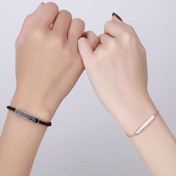 Jewe- Together--- Couple Arctic Deer Titanium Bracelets Jewellery