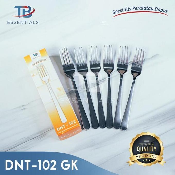 Yantiolshop134 - Sendok Garpu Makan Dnt 102 Tebal Dan Elegan 12Pcs Kitchenware Stainless