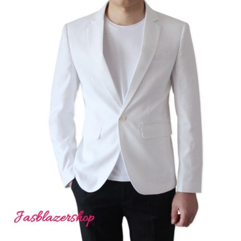 Ready Stock Jas/Blazer/Kantor/Formal/Jas Pria Putih Slimfit/Jas Pria Hijau Botol