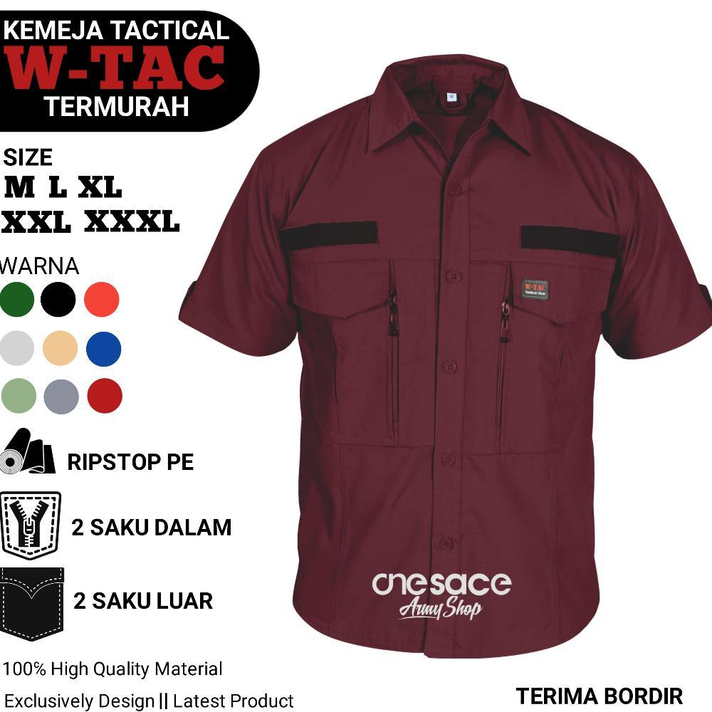 Kemeja Tactical WTAC Lengan Pendek Baju PDH PDL/Kemeja Kerja Pria Wanita Lapangan TERMURAH