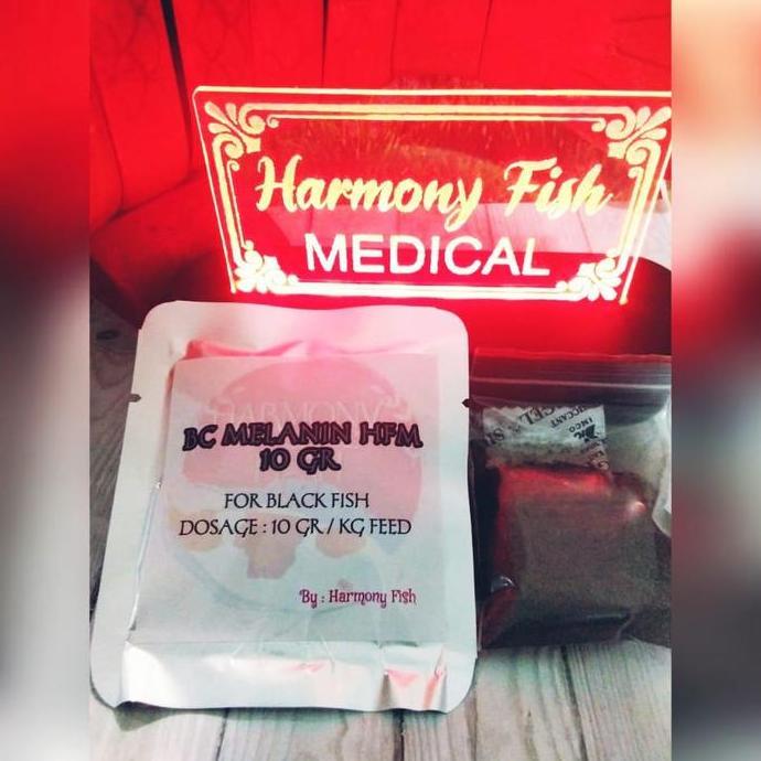 Fishstore- Bc Melanin Hfm 10Gr Bubuk Vitamin Pmen Hitam Black Ikan Koi Koki