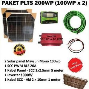 HARGA DISC - Paket PLTS Solar Panel Tenaga Surya 200WP