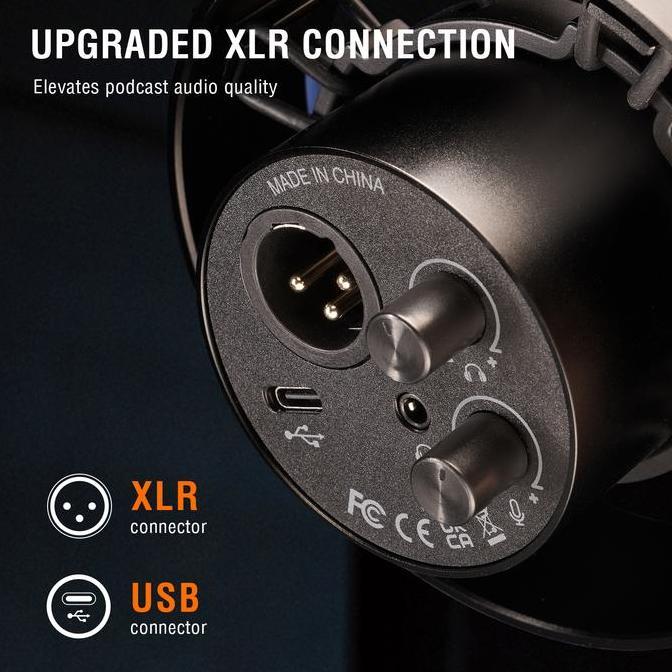 Soull- Fifine K6 Mikrofon Podcast Profesional Usb & Xlr Mic Dynamic Cardioid Untuk Streaming, Record