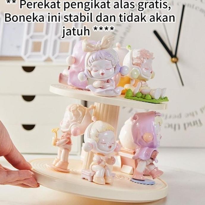 Vixplorn Acrylic Kotak Display Putar Blind Box 360 Rotate Display Box Rak  Pajangan Akrilik Transpar
