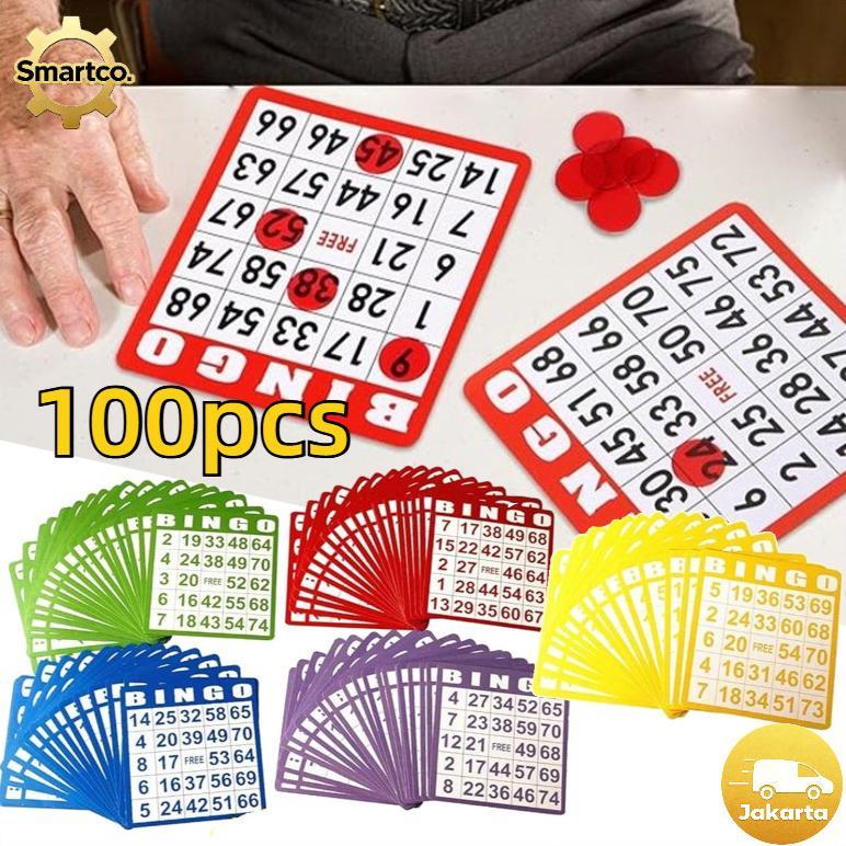 100PCS Kartu Bingo / Bingo Card / Kartu Bingo Ukuran Besarard Set Kartu Bingo Ukuran Besar /Bingo Se