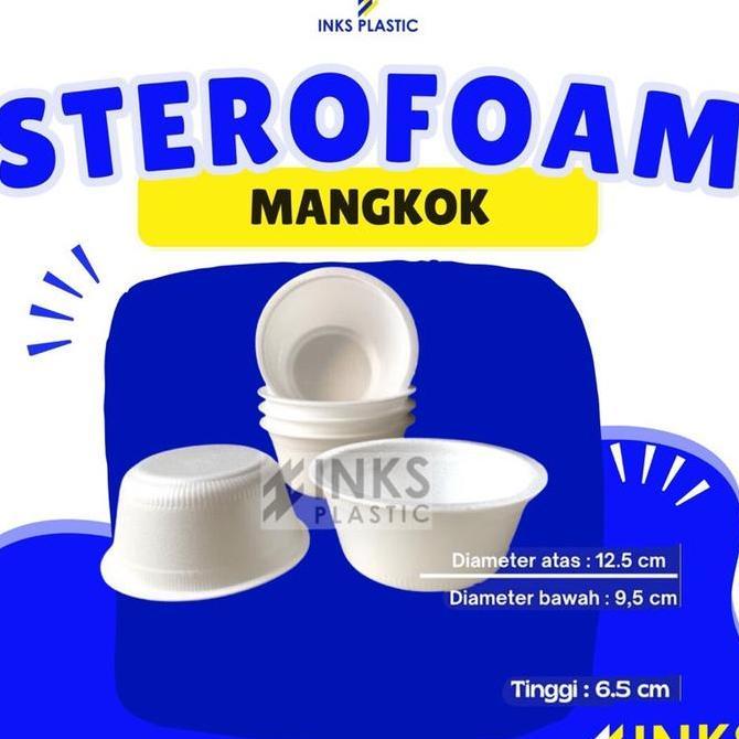 New- Sterofoam Styrofoam Gabus Makanan Mangkok Mk-