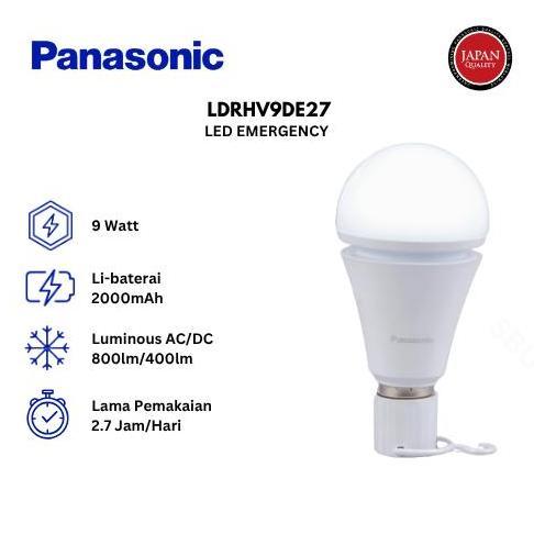 Goodseller- Lampu Darurat LED Panasonic / Emergency Lamp LDRHV9DE27 - Cool Daylight (Putih)