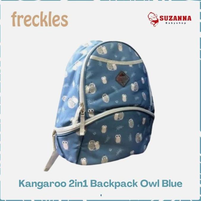(Best) Freckles 62112 Kangaroo 2in1 Backpack  Owl Blue - Cooler Bag