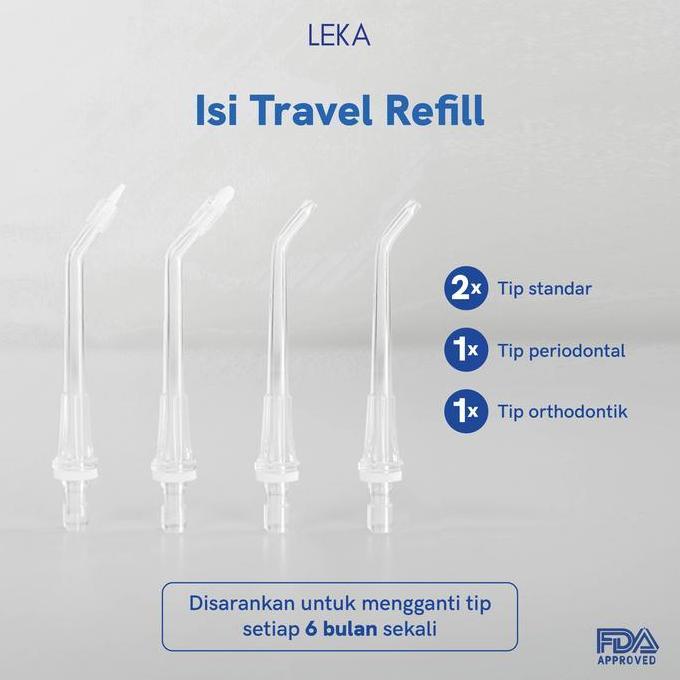 Tooth- Leka - Oc556 Aqua Flosser Tip - Refill Travel