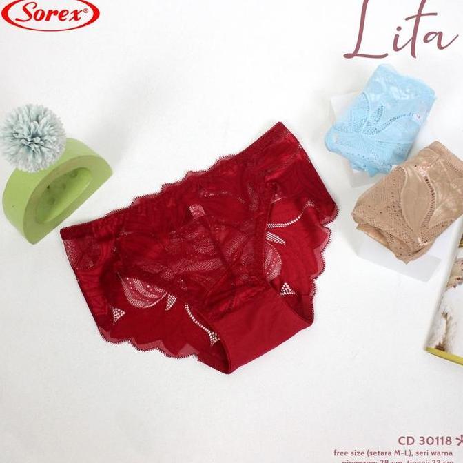 Roin - Sorex-Celana Dalam Wanita Sorex Semi Transparant/Cd Brokat/Cd Renda/Free Size Fit To L