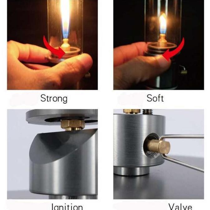 Lentera Lampu Gas Camping Portable Outdoor Lantern Butane Propane Survival Emergency Lampu Tenda Pen