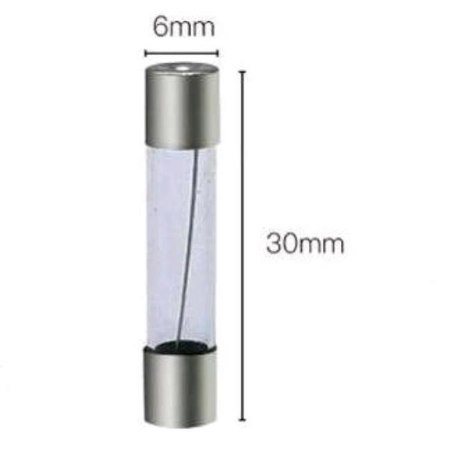 FUSES 6X30 BESAR FUSE KACA SIKRING SEMUA NILAI 30MM X 6MM 30X6 GLASS FUSE PCMED
