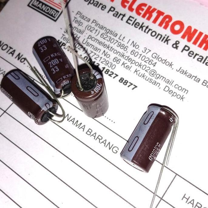 33UF 200V 33 UF 200 V 33.200 ELCO CAPACITOR ELKO PCMED