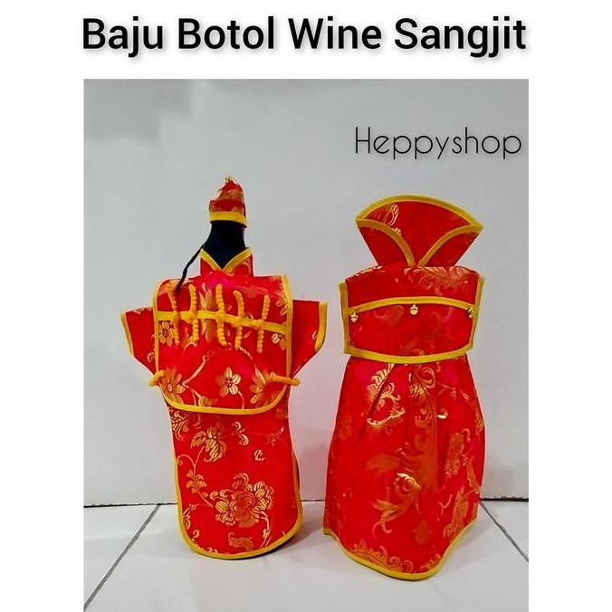 >>>>>] Baju Botol Wine Sangjit, Cover Botol Wine Wedding Shuang Xi
