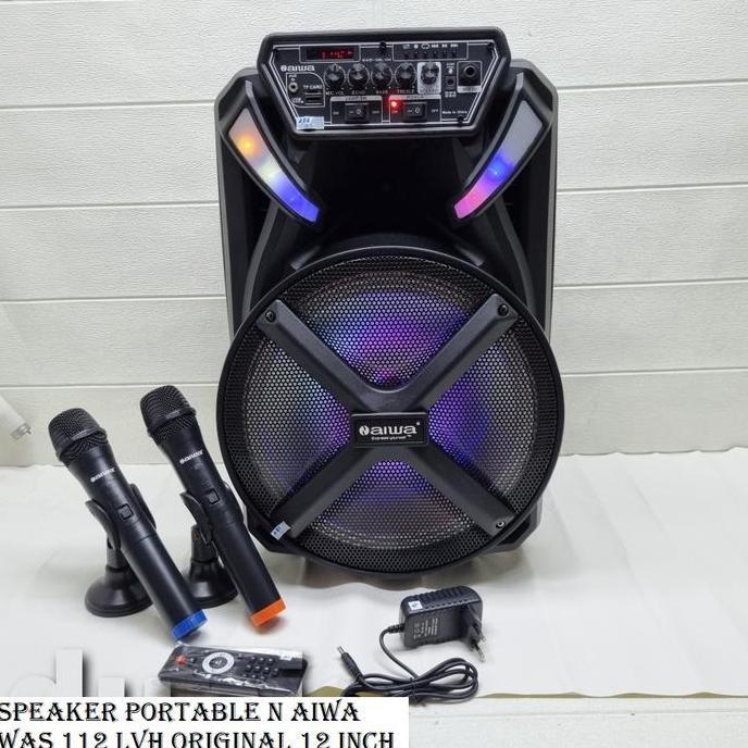 Speaker Aktif Portable Wireless Aiwa 112 LVH 112LVH Bluetooth 12 inch