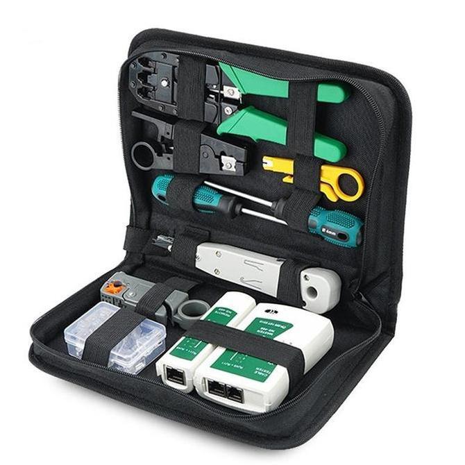 HASKON Network Cable Repair Tool Kit Set Crimping Maintenance Stripper Tool