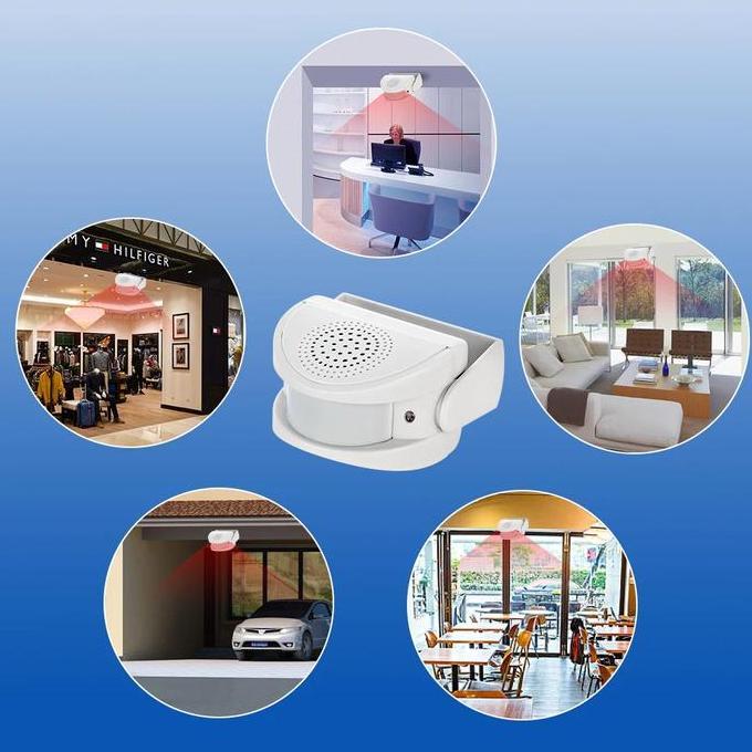VEQUERE Bel Pintu Sensor Gerak Cerdas Automatic Saluting Bell Untuk Toko Rumah