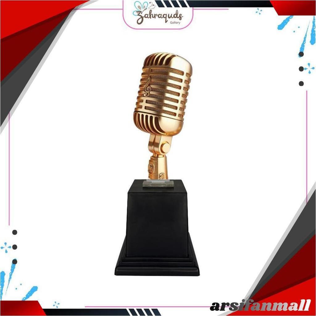 Piala Akrilik Kemerdekaan Agustusan+Ikan Mas / Carp+Motocross,+Musik,+Mic / Karaoke Trophy Piala, So