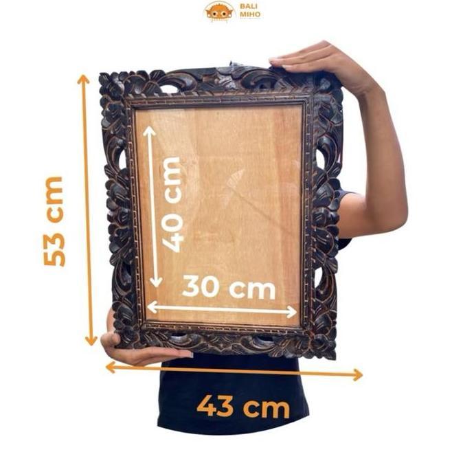 *#*#*#] Bingkai Frame Ukir 12 R 30 x 40 cm - Bingkai ukir Kayu  - Frame Ukir 12 R - Bingkai Foto Bal