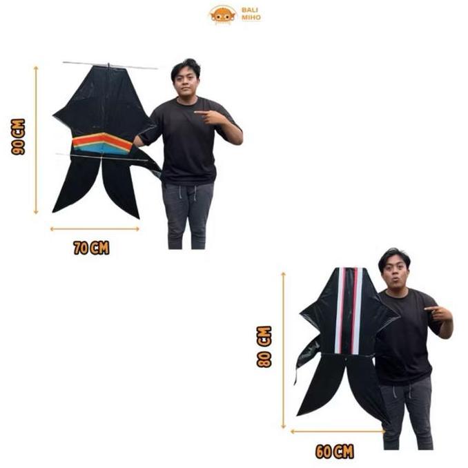 ,,,,,,,] Layangan Bebean plastik mini 70 x 80 cm meter - Bebean plastik Mini - Layangan Ikan Bali - 