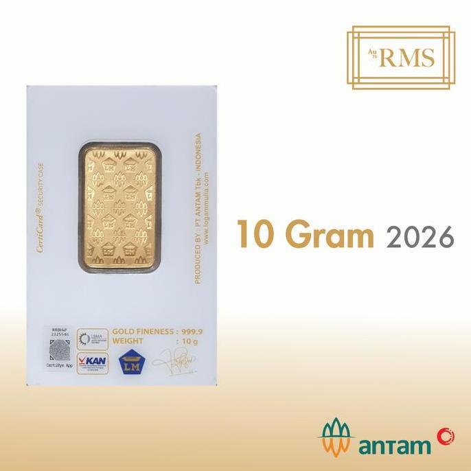 10 GR (GRAM) LOGAM MULIA/LOGAM MULIA ANTAM/LM/EMAS ANTAM BERSERTIFIKAT