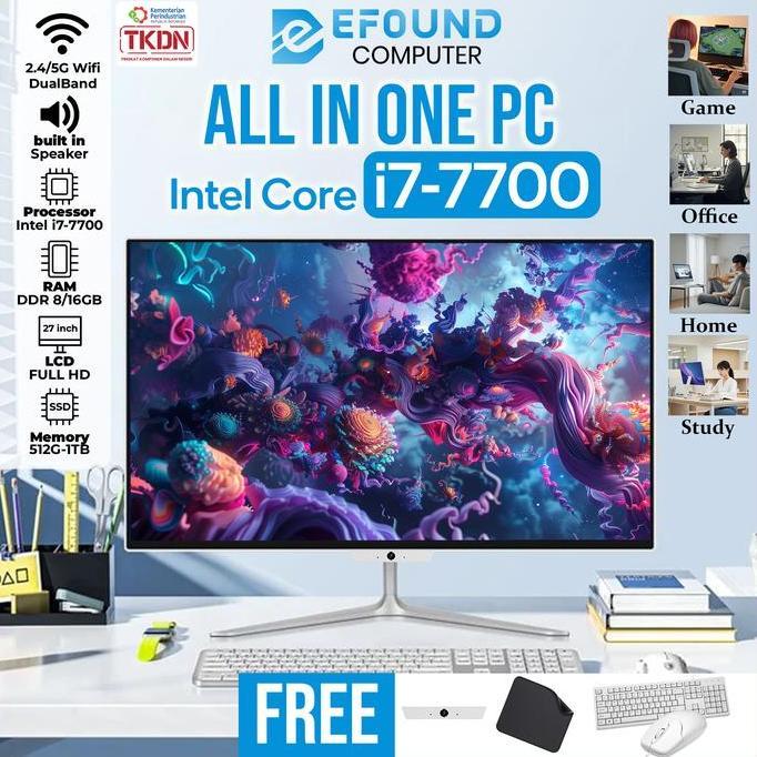 e.baystore - efound pc all-in-one intel core i7-7700 super tipis, full hd 19-27 inch z2, 16gb ram, 1