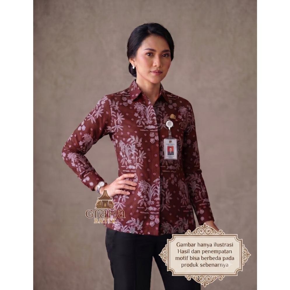KAIN BATIK BAKARAN PATI MOTIF MINA TANI MINATANI TELA TELO KETELA 1 WARNA Kain