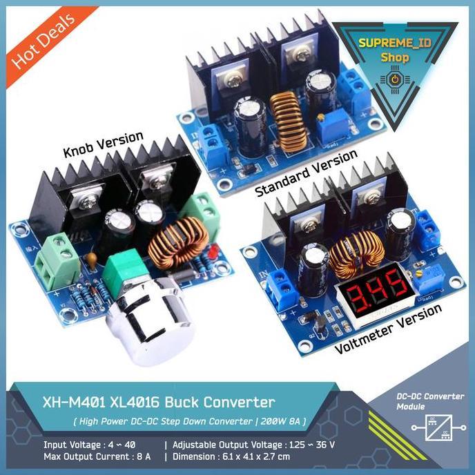 Xh-M401 Xh-M404 Xl4016 Dc Step Down Voltage Regulator Buck Power Supply Converter | 8A 200W